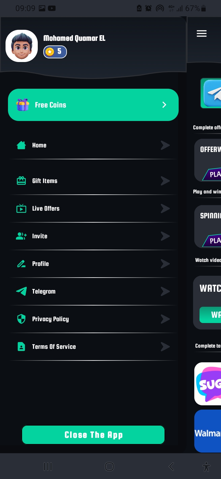 Navigate to profile page
